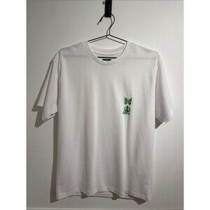Needles White Short Sleeve Crewneck Tee with Green Chest Motif